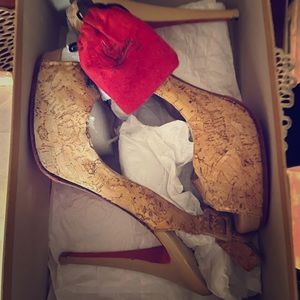 Christian Louboutin Gabine Cork Platform Sling bac